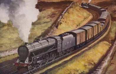 A Heavily Loaded Express Freight Train