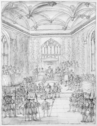 Henry VIII receiving Montmorency, the French Ambassador, at Hampton Court