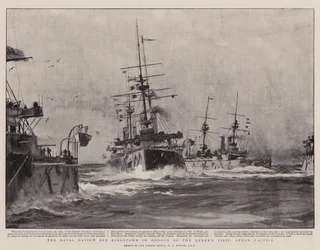 The Naval Review off Kingstown in Honour of the Queen