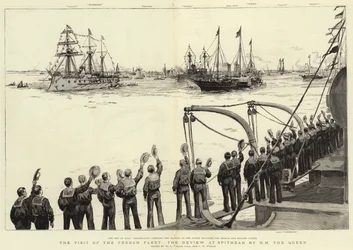 The Visit of the French Fleet, the Review at Spithead by H.M. The Queen