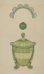 Covered Glass Sugar Bowl