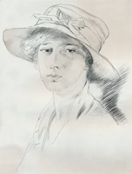Portrait Study in Pencil, c. 20th Century
