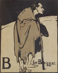B for Beggar, illustration from 