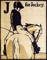 J for Jockey, illustration from 