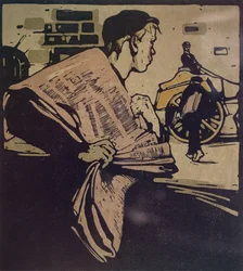 News Boy (book illustration)