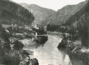 The Rockies: the Frazer Canyon and Cariboo Road Bridge, near Spuzzum, Canada, 1895