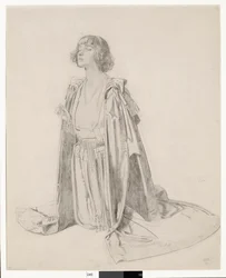Kneeling Figure of a Woman (detail)
