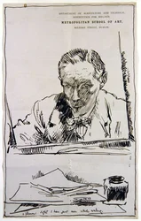 Self Portrait Looking in a Mirror