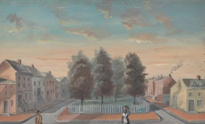 Baked Pears in Duane Park, 1870s