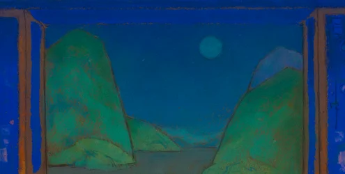Sea Shore (set design for Alice-in-Wonderland, 1915)