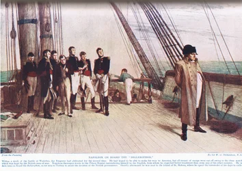 Napoleon Onboard Bellerophon, Illustration from 