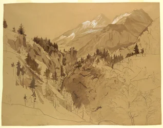 Mountains near Meiringen, Switzerland, 1856