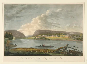View of the Water Gap and Columbia Glass Workshop