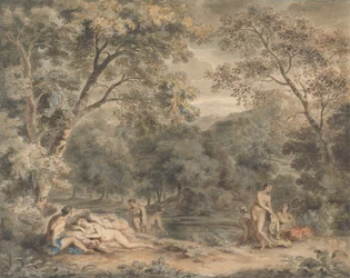 Nymphs Bathing in a Wooded Glade