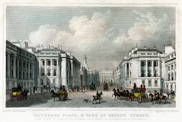 Waterloo Place and part of Regent Street, Westminster, London, 1828