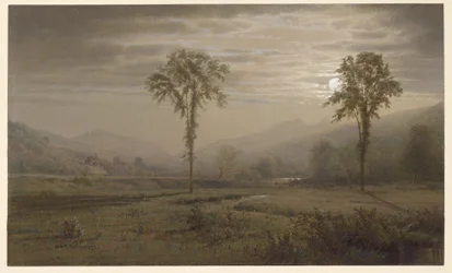 Moonlight on Mount Lafayette, New Hampshire