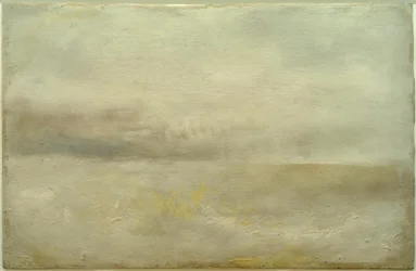 Calm Sea with Distant Grey Clouds(?)