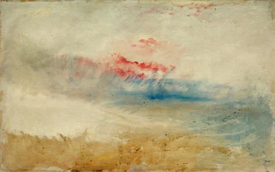 Red Sky over a Beach