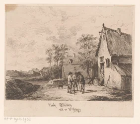 Three Men in Front of an Inn
