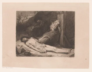 Mary and John the Baptist Mourning at the Body of Christ