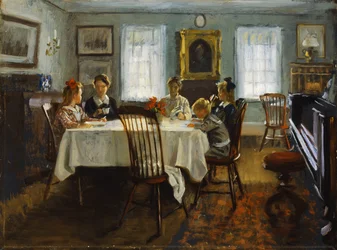 The Gilchrist Family at Breakfast