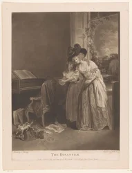 Young Women Discovering a Cat Has Caught the Bird from the Cage