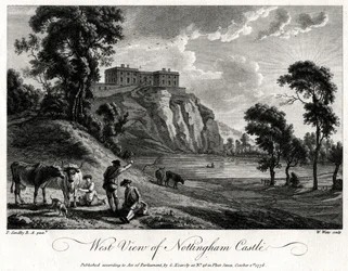 West View of Nottingham Castle, Nottinghamshire