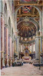Naples. Interior of the Cathedral