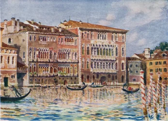 Venice. The Palazzi Foscari e Giustiniani