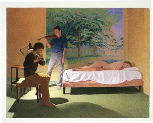 Figures with a Landscape