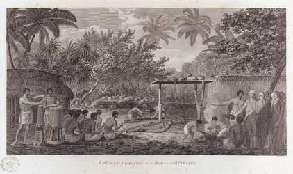 Human Sacrifice on Tahiti in the South Pacific