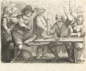 Musicians and Drinker in a Tavern