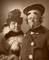 Harry Nicholls and Herbert Campbell, British actors the Queen and the King