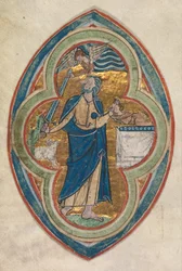 Miniature Excised from a Compendium in Historiae Genealogia Christi