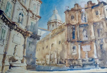 Late afternoon shadows - Palermo, Quattro Canti