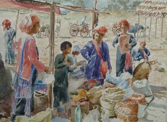 Waiting for the ride home, Thaung Tho