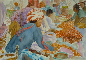 Nampan Market, Choosing Oranges