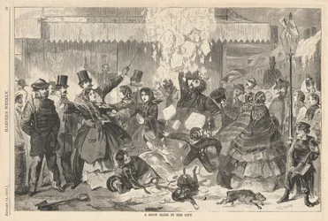 A Snow Slide in the City, from Harper