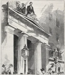 Abraham Lincoln, The President Elect, Addressing the People from the Astor House Balcony, February 9, 1861
