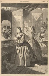 Any Thing for Me, If You Please? - Post Office of the Brooklyn Fair in Aid of the Sanitary Commission, from Harper
