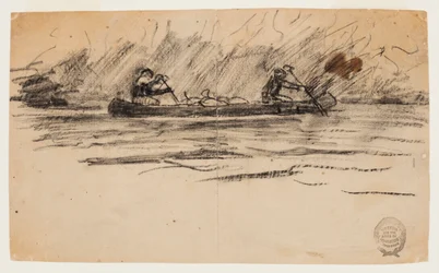 Canoe with Two Men