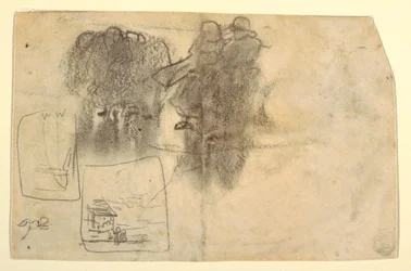 Figures in Lee of Building with Ocean Beyond, Cullercoats, England, 1881