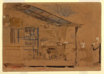 House with a Porch, ca. 1858-60