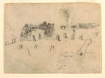 Stretcher Bearers Carrying a Soldier, probably 1862