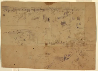 Studies of a Battlefield with Tree Stumps and Blasted Tree Trunks, Petersburg, Virginia, 1864