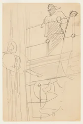 Figure in Oilskins at a Ship