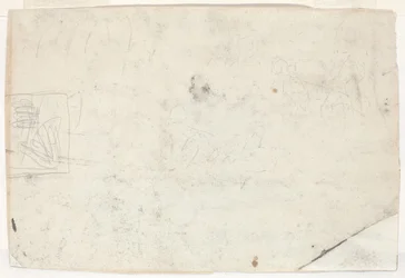 Figure on Horseback and Other Studies (verso)