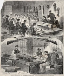 Filling Cartridges at the United States Arsenal, at Watertown, Massachusetts