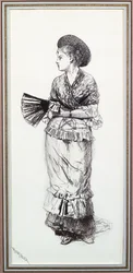 Girl with Fan