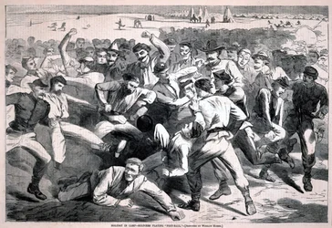 Holiday in Camp - Soldiers Playing “Football”, from Harper